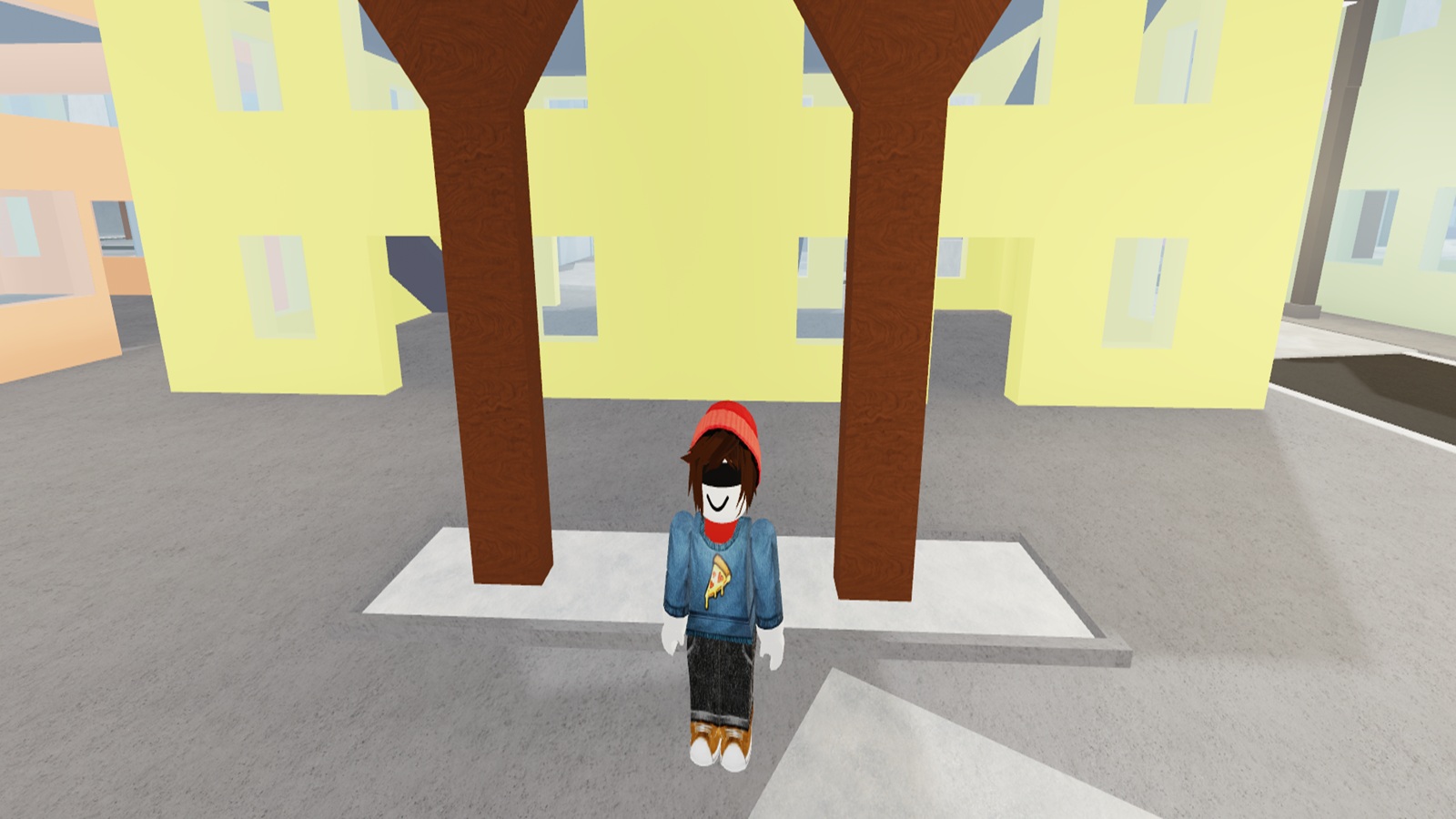 Un personnage se tenant à l'emplacement du spawn dans Roblox Jujutsu Shenanigans